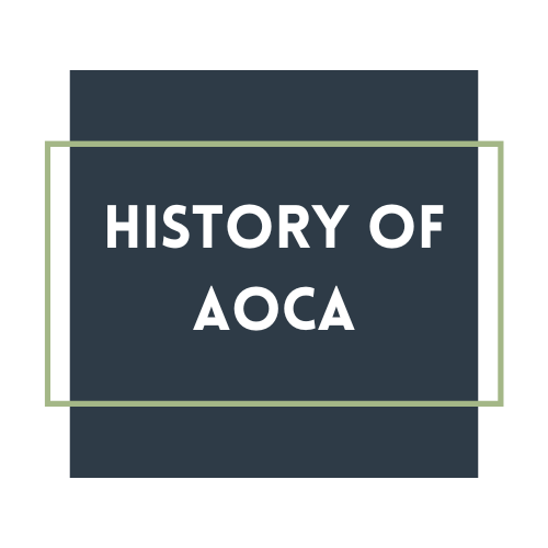 History of AOCA button